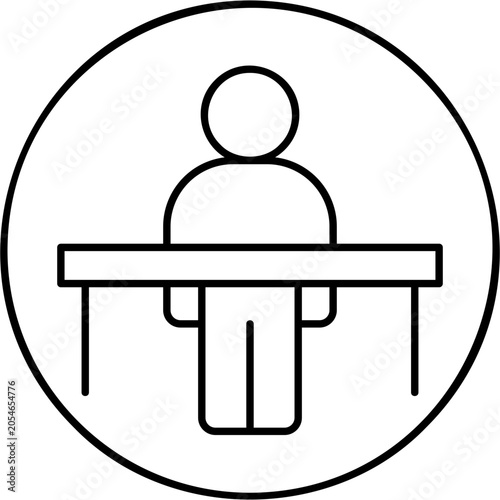 Foto Line Art Stay Behind Icon