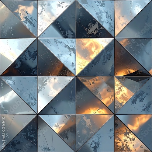 A mosaic of triangular sky sections