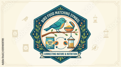 Tableau sur toile Bird Feeding Station With Blue Bird.