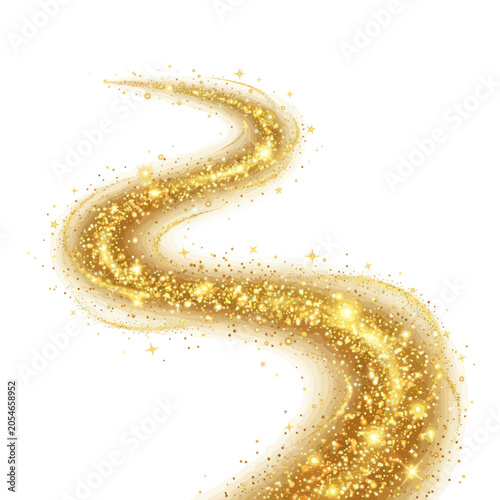 Bild auf Leinwand Golden Sparkles Glittering Swaying Motion.