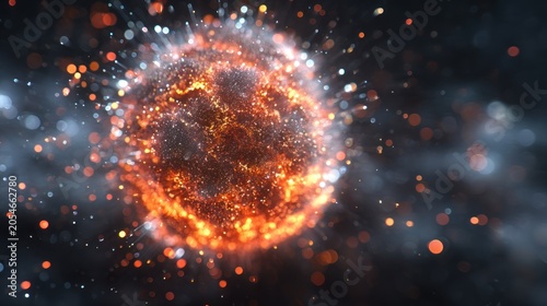 Abstract glowing sphere illustration