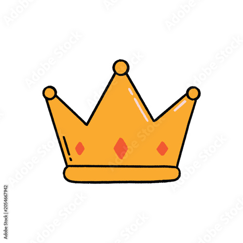 Crown Vector Icon for Royalty Branding and Award Design Graphics