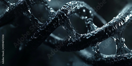 DNA Repair Process Animated in Cyber Style for Genetic Research and Futuristic Molecular Biology Visualization