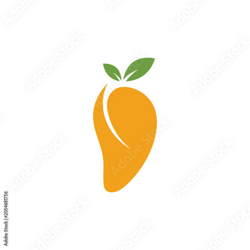 fresh manggo logo and icon vector