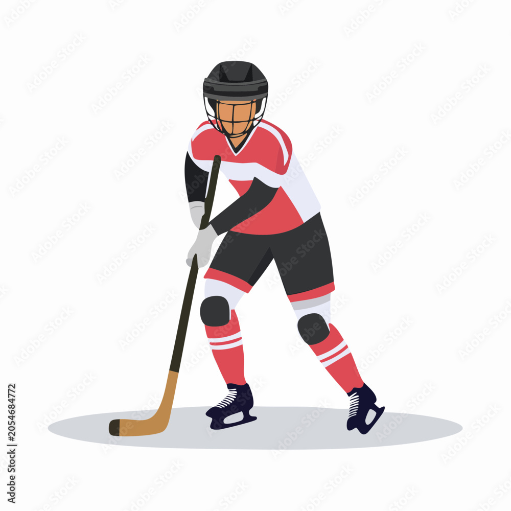 Fototapeta premium Ice Hockey Player Illustration