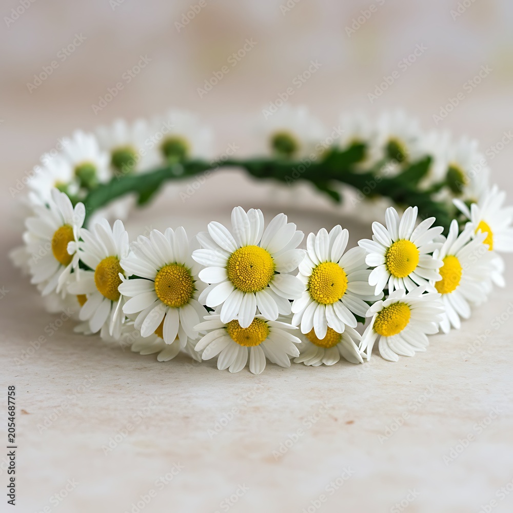 Obraz premium Dainty Daisy Crown: Delicate Floral Headband