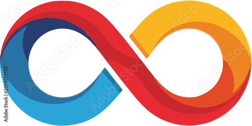 Slika na platnu Colorful Infinity Symbol - A Symbol of Endless Possibilities and Connections