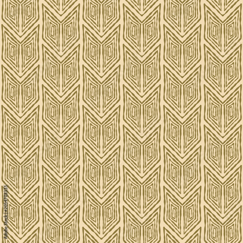 Beige Woven Chevron Arrow Motif