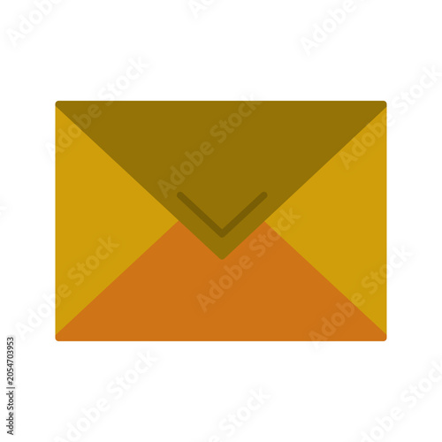 Mail Unique Flat Coloered Icon
