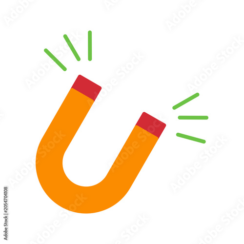 Magnet Stylish and Unique Flat Multicolor Icon Design
