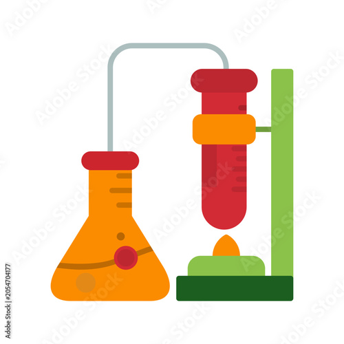 Experiment Unique Flat Coloered Icon