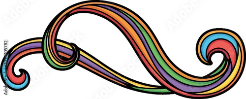 Colorful Rainbow Infinity Symbol Design.