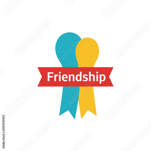 Colorful Ribbon Symbolizing Friendship Concept.