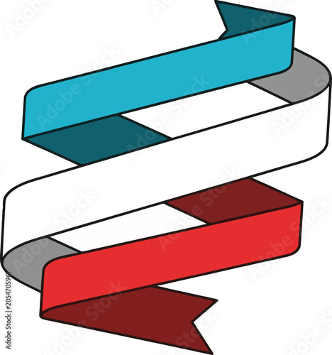 Colorful Ribbon Twisted Spiral Design.