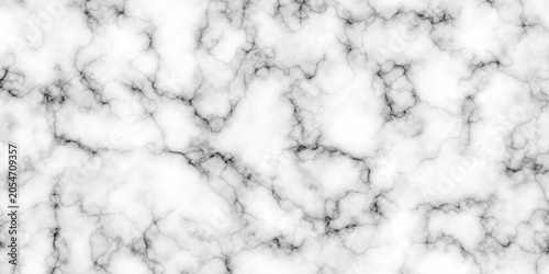 Quadro su tela Panoramic white background marble stone texture for design