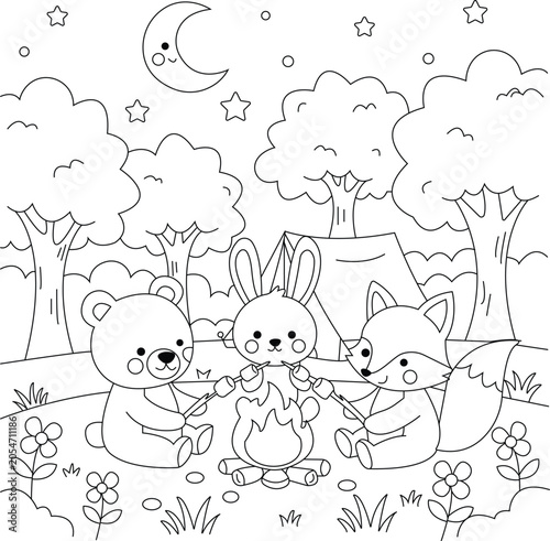 Bild auf Leinwand friends adda coloring page