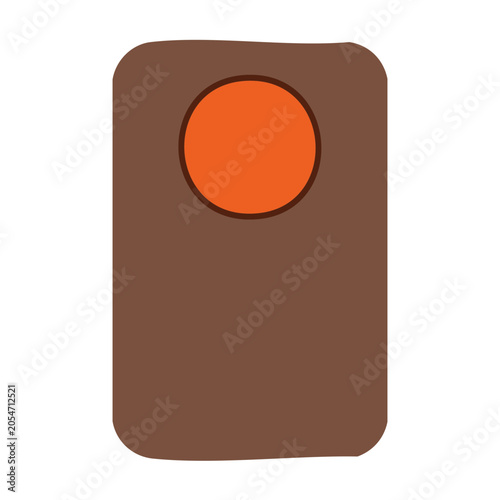 Flat orange circle icon on transparent background