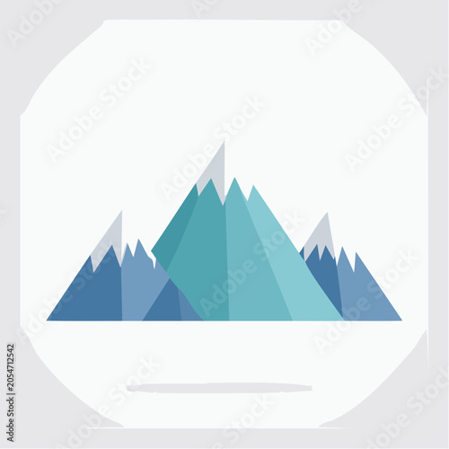 Geometric Mountain Range Illustration