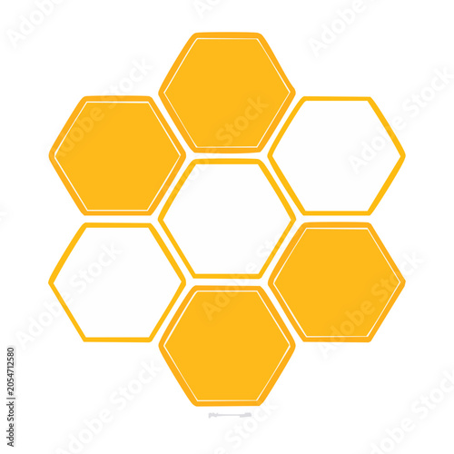 Honeycomb Pattern Flat Design Vector