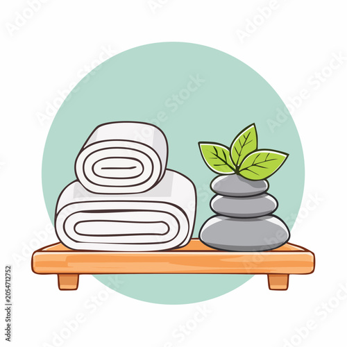 Spa Towels and Zen Stones