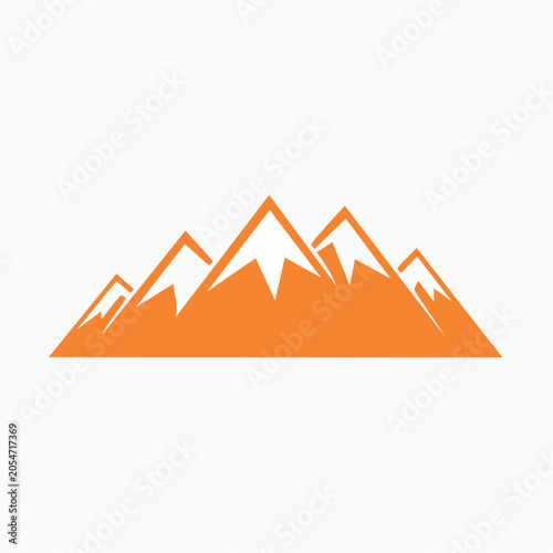 Orange mountain range logo