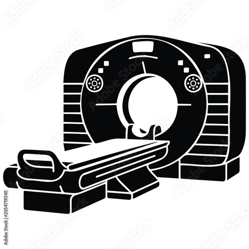 Photos Magnetic resonance imaging mri scanner silhouette for medical exam