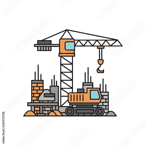 Construction Crane Machine Heavy Industry.
