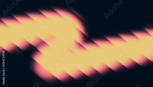 Abstract Glowing Radiant Diagonal Stripes in Warm Yellow Gold and Pink Rose Light on Dark Background, Luminous Digital Art Wallpaper