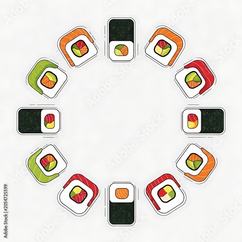 Assortment of colorful round beverage coasters with drink symbols.