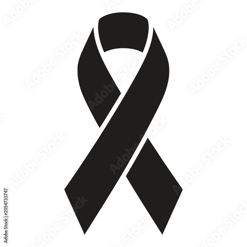Photos Black awareness ribbon symbol for support and solidarity one sentence icon