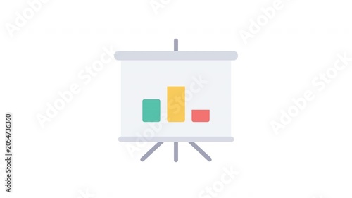 Business Presentation Analytics Chart Display Screen Animation Prores Alpha Channel 4K 60fps