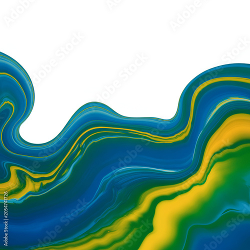 Colorful Rainbow Wave Banner with Flowing Curves and Light Water Texture Vector Design