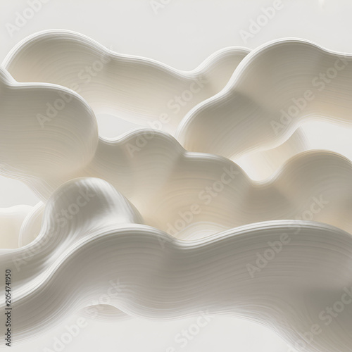 Abstract Heart-Shaped Cream Food Texture with Sweet Decorative Art Background