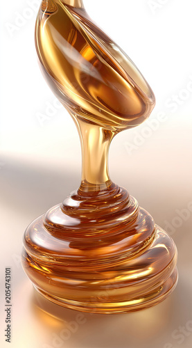 Golden Syrup Cascade A Viscous Descent of Sweetness and Light.