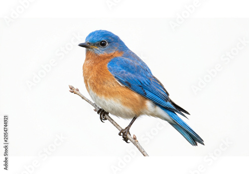 Robin bird perched on a tree branch in nature