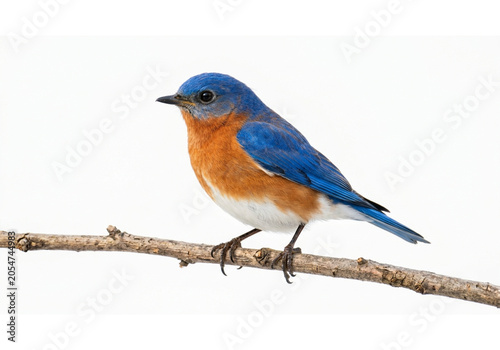 Robin bird perched on a tree branch in nature