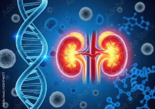 Human kidney health and genetics with dna and cells