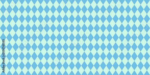 Photography Seamless harlequin pattern with blue and light cyan diamond checks