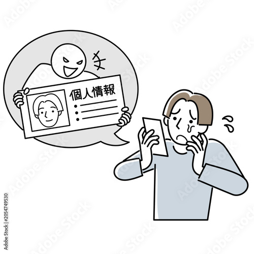Tableau sur toile インターネットから個人情報を盗まれた男性