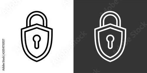 фотографія Containment Black And White Multiple Style Icon Set Collection Pack Vector Illus