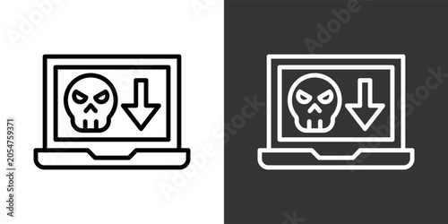 Foto Piracy Black And White Multiple Style Icon Set Collection Pack Vector Illustrati