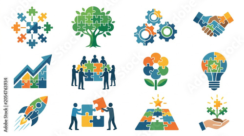 Business Growth and Innovation Concept Icons