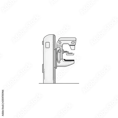 Breast Screening Mammography Machine PNG Transparent Background, Medical Imaging Equipment for Cancer Detection