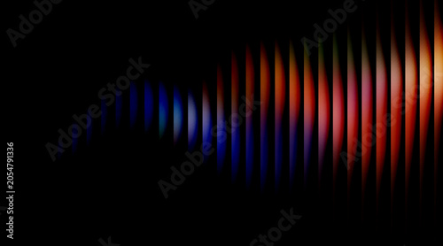 Fotografie Spectral gradient light streak with prismatic refraction spectrum