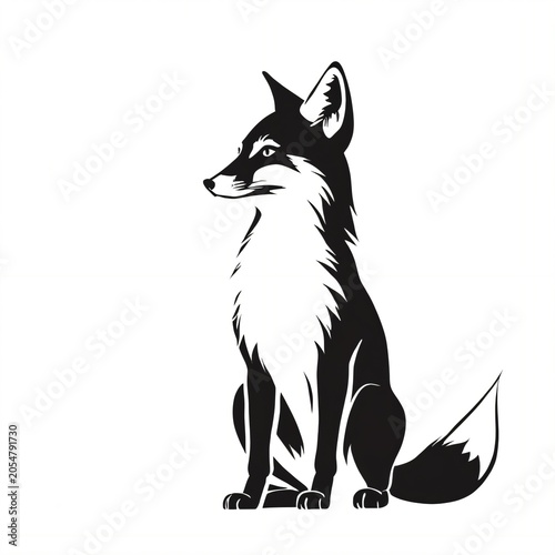 Fox Stencil Silhouette