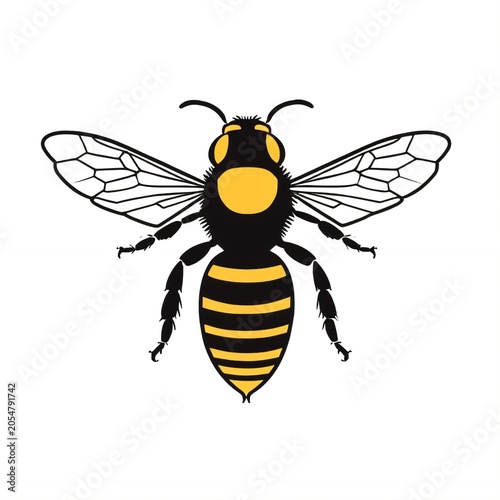 Honey Bee Stencil Silhouette