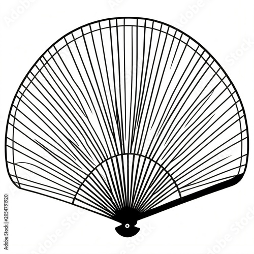 Art Deco Fan Stencil Silhouette