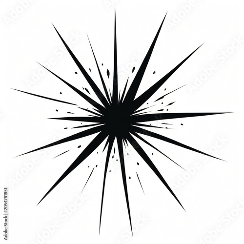 Star Burst Stencil Silhouette