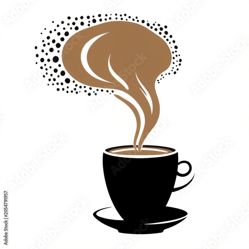 Coffee Cup Stencil Silhouette