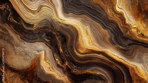 Luxurious marble texture with swirling patterns in earthy tones